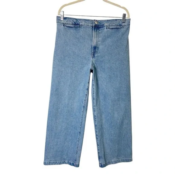 Madewell Emmett Wide Leg Crop Jeans Womens Size 31 High Rise - Picture 1 of 6